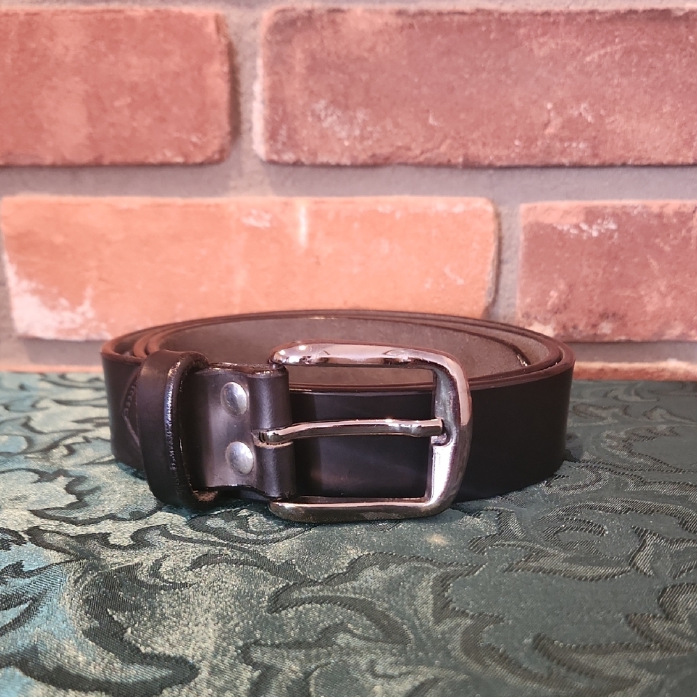 Men's Black Leather Belt